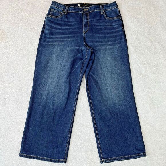 Kut From The Kloth Charlotte Fab Ab Culotte Jeans Women's 14W High Rise Stretch - Picture 2 of 16